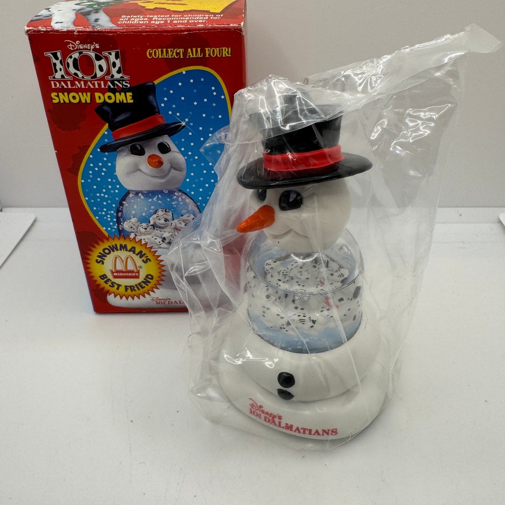 Disney‎ 101 Dalmatians Snowman's Best Friend Snow Globe McDonald's 1996 New